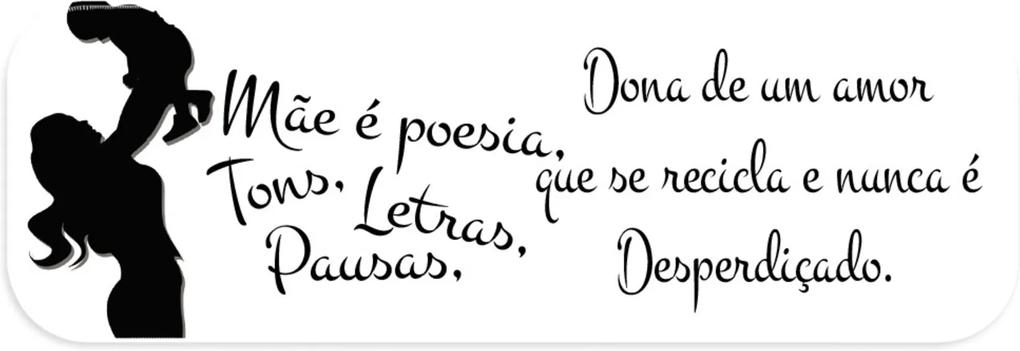 Passadeira Love Decor Mãe é Poesia, Tons, Letras.. Off White