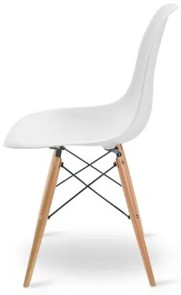 Cadeira Sala de Jantar kit2 Eiffel Eames Base Madeira Branco F02 - D'Rossi