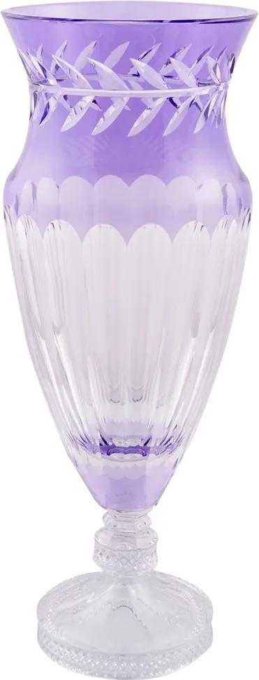 Vaso Decorativo de Cristal Lodz - Roxo Atenas