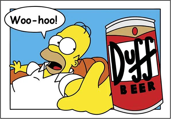 Placa Homer Duff Beer Pequena