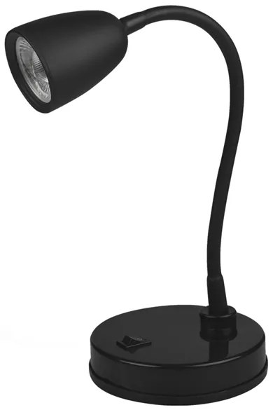 Luminaria De Mesa Led Preto 4w 3000k Luz Amarela Yamamura