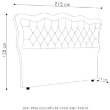 Cabeceira Casal King Cama Box 195cm Oregon Z04 Veludo Bege - Mpozenato