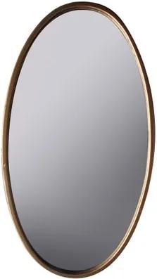 Espelho de Parede Oval Dourado 36cm de Metal