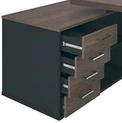 Mesa de Escritório Tamburato Presidente com Connect Charuto/Preto - Ar