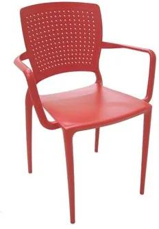 Cadeira Safira com braços vermelha Tramontina 92049040
