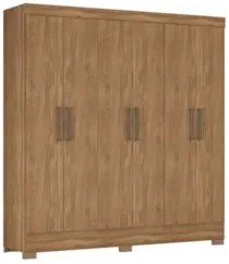 Guarda Roupa Casal 180cm 6 Portas Vanci D02 Amêndola - Mpozenato