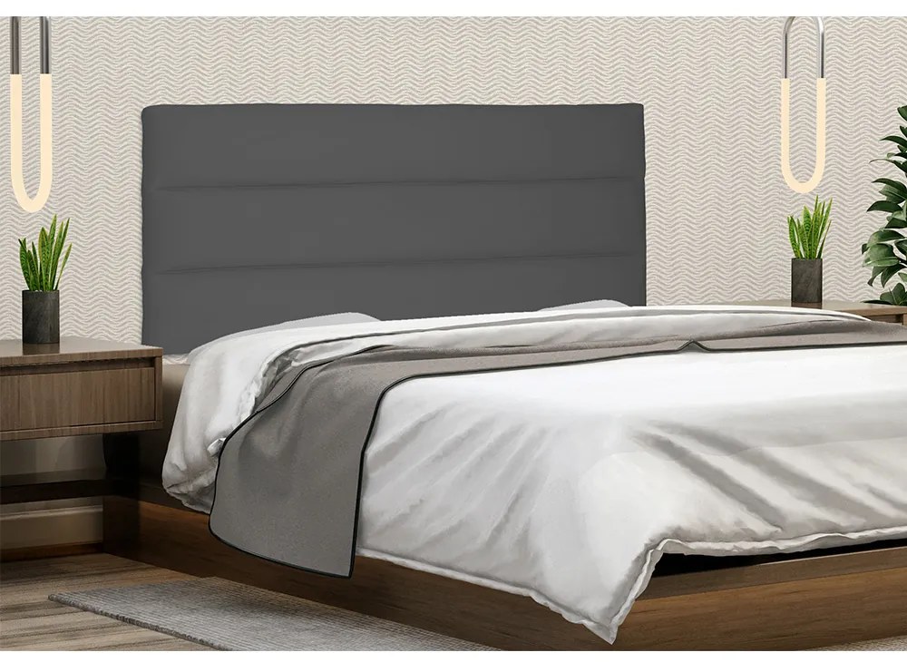 Cabeceira Painel La Italiana Para Cama Box King 195 cm Suede - D'Rossi - Cinza