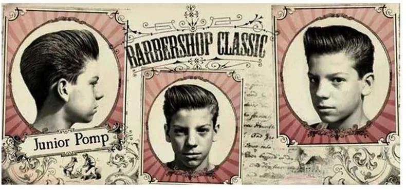 Placa Decorativa Para Barbearias Hair Style Signature Haircuts: Junior Pomp