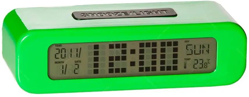 Relógio Despertador LCD Digital Verde - Urban - 13,5x9 cm