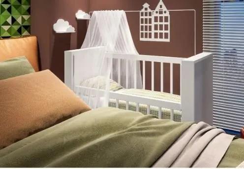 Mini Berço Mesa Infantil Multifuncional Branco Bedside Sleepers