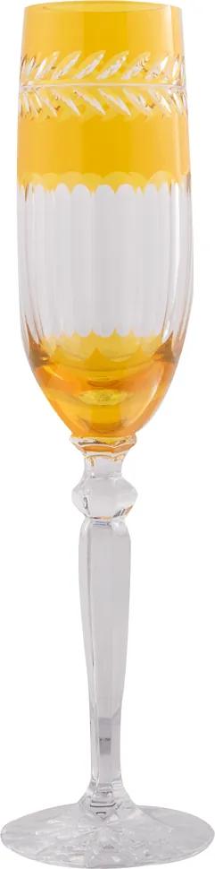 Taça de Cristal Lodz para Champanhe de 190 ml - Âmbar Atenas