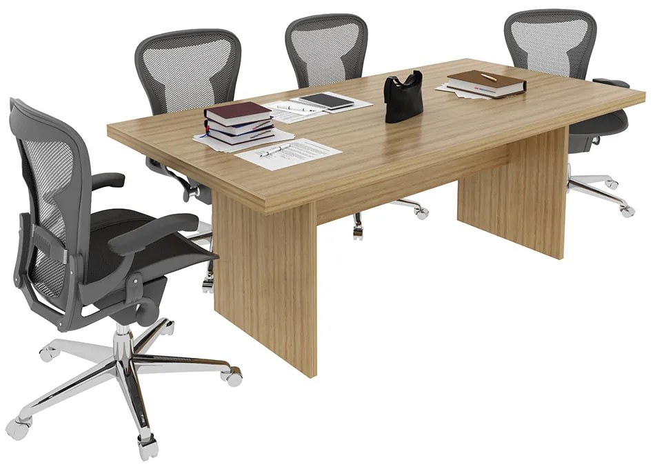 Mesa de Reunião para Escritório Home Office ME4119 MDP Amendoa G69 - Gran Belo