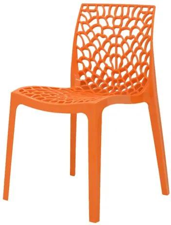 Cadeira Gruver em Polipropileno cor Laranja - 44966 - Sun House
