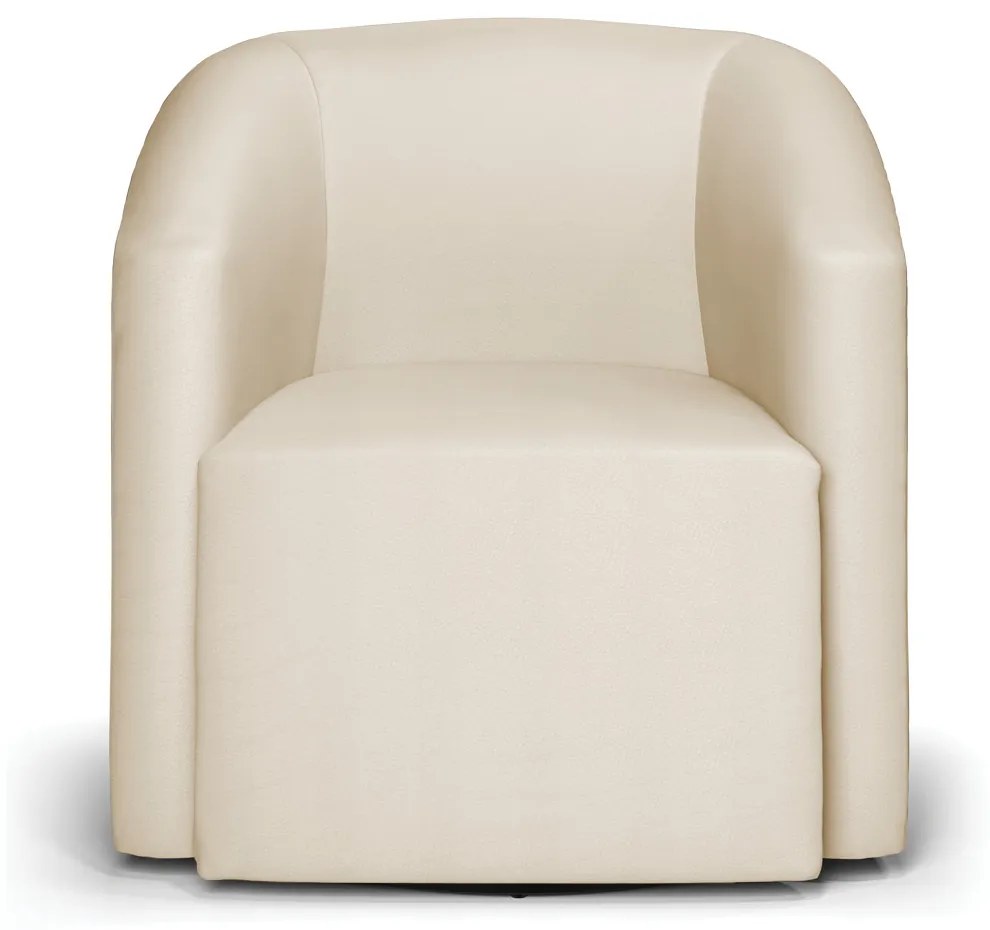 Poltrona Decorativa Base Giratória Kit 2 Stella Max Sintético D03 - D'Rossi - Bege