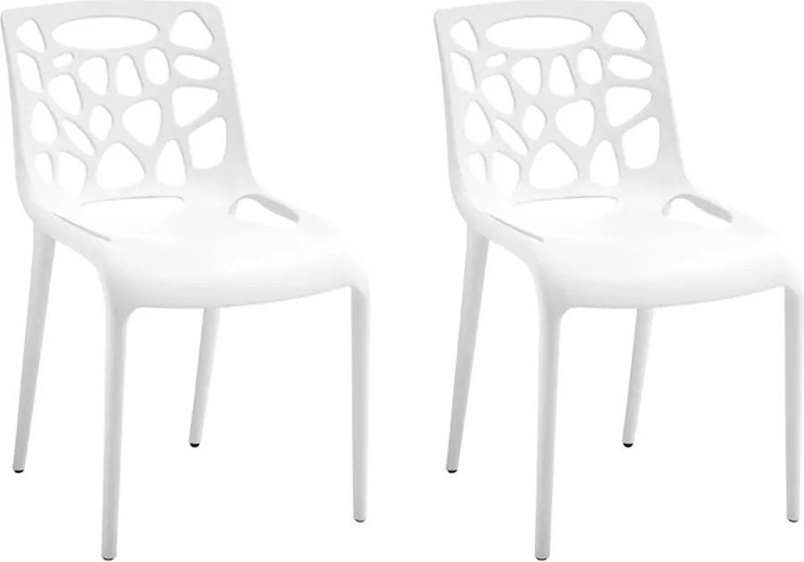 Kit 2 Cadeiras Decorativas Sala e Cozinha Lalunna (PP) Branco - Gran Belo