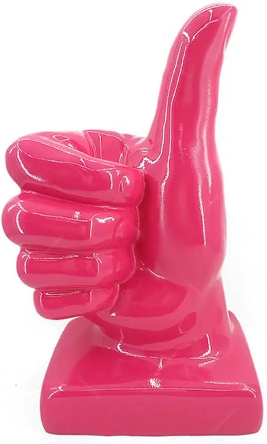 Escultura Art In The Hand Joia Pink em Resina - Urban - 26,5x16,5 cm