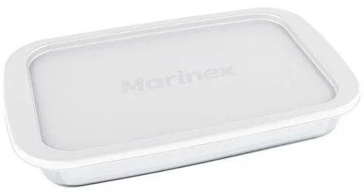 Assadeira Retangular Com Tampa Plástica Marinex 1,6L