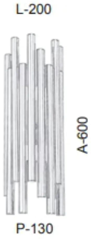 Arandela Tubos 13X20X60Cm 4 X G9 Metal |Old Artisan Ar-5111 (CAFÉ)