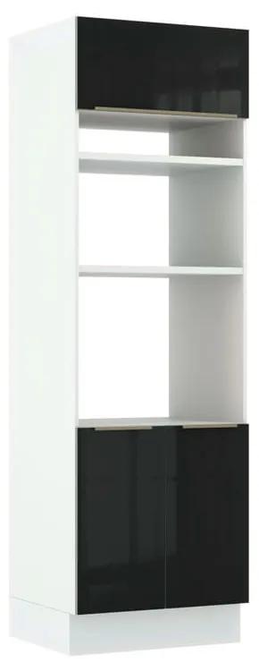 Torre Quente Madesa Lux 70 cm 3 Portas Branco/Preto Cor:Branco/Preto