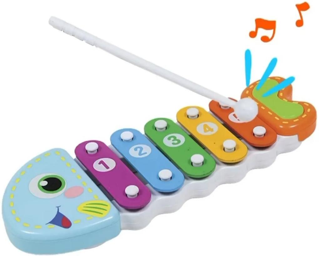 Brinquedo Musical Xilofone Peixinho Educativo Bebê Buba