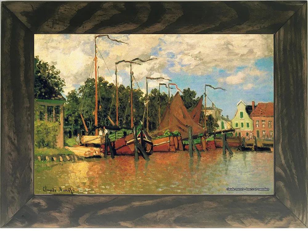Quadro Decorativo A4 Boats at Zaandam - Claude Monet Cosi Dimora
