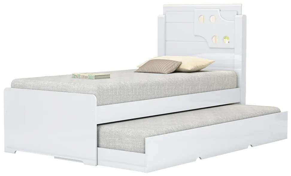 Cama Bibox Luiza Solteiro Branco – Vitamov