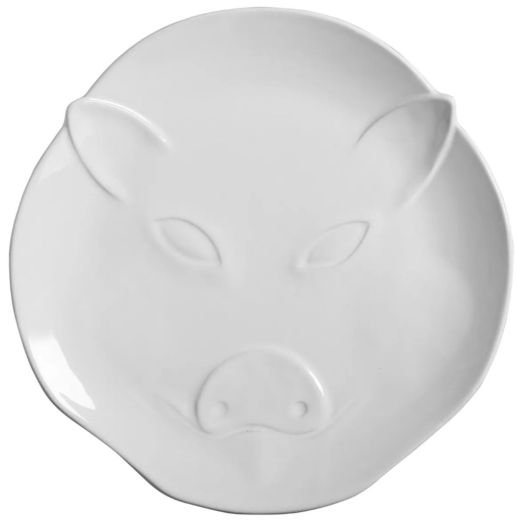 Sousplat 34Cm Branco Pig - Scalla