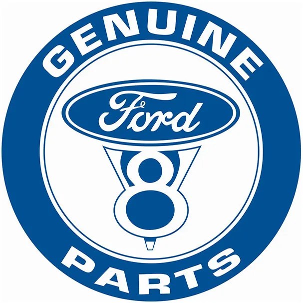Placa Ford Genuine Parts Redonda