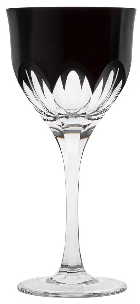 Taça de Cristal Lapidado p/ Vinho Tinto 25 - Preto - 45  Preto - 45