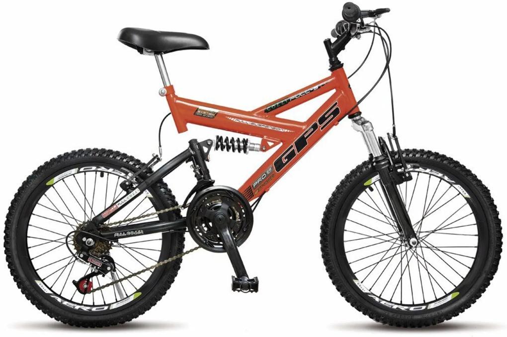 Bicicleta Colli Bikes Infantil Aro 20 Dupla SuspensÁo Laranja Neon