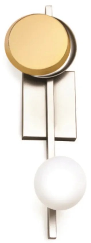 Arandela Eclipse Linear Mista 13X14X40Cm Disco Metal Aluminio E Globo... (GRAFITE, 220V)