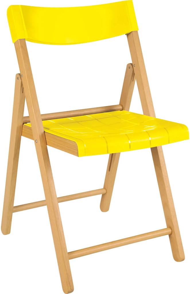 Cadeira Potenza Verniz C/ Amarelo Tramontina