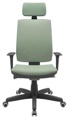 Cadeira Office Brizza Soft Vinil Verde Autocompensador Com Encosto Cabeça Base Standard 126cm - 63458 Sun House