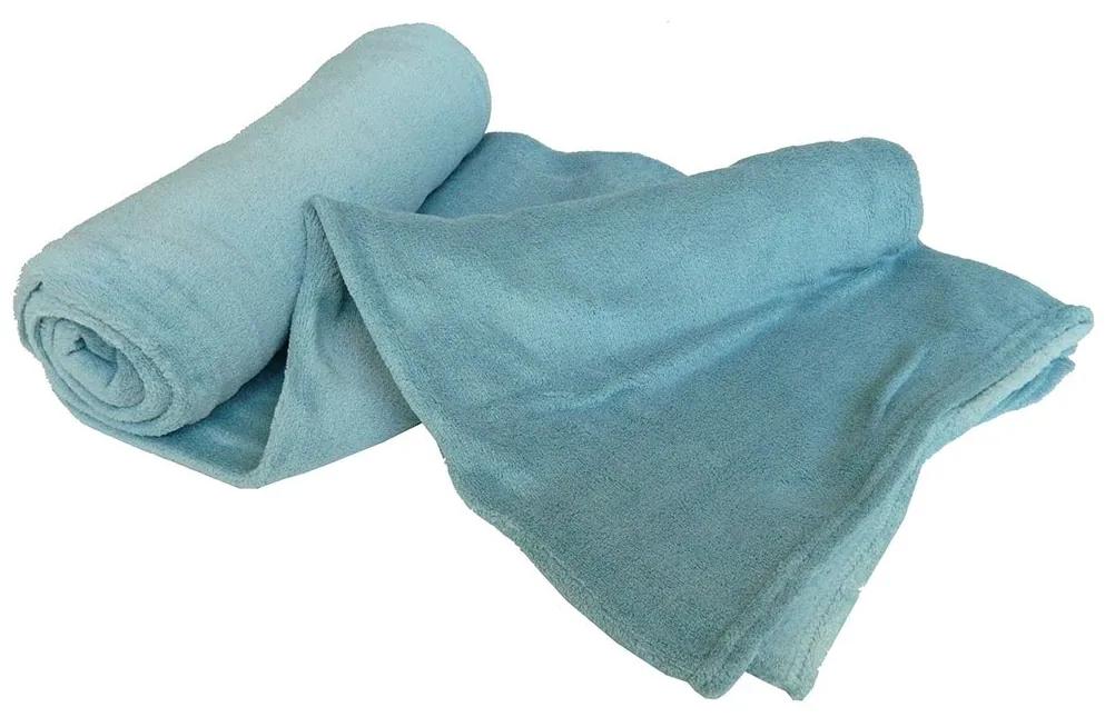 Manta Cobertor Casal Azul Beb&ecirc; em Microfibra da Corttex Home Design