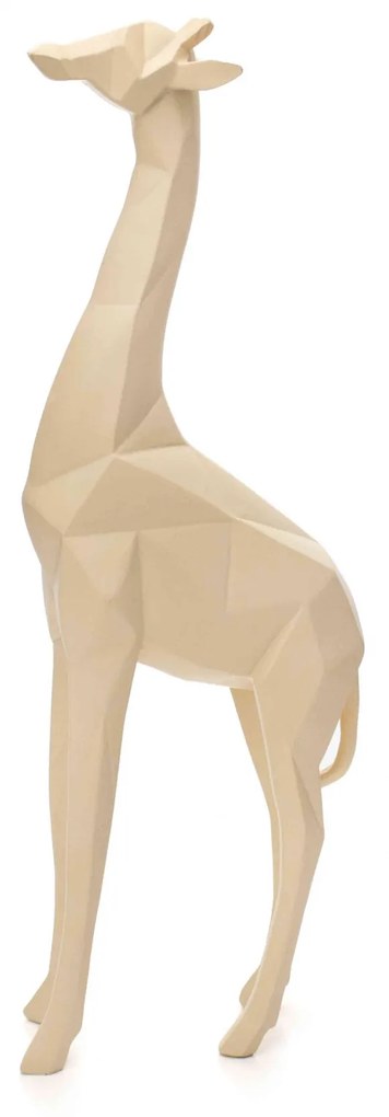 Escultura Decorativa Girafa Bege 30x10x4,5 cm - D'Rossi