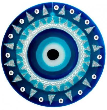 Mandala em Vidro Olho Grego P (10cm)