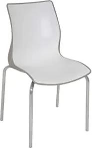 Cadeira Tramontina Maja Camurça/Branca sem Braços em Polipropileno com Pernas Polidas Tramontina 92063210