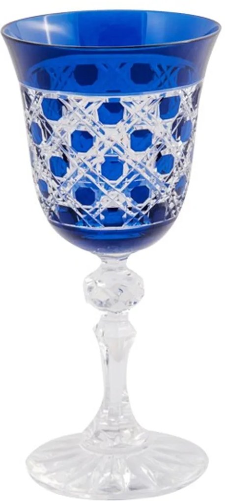 Taça de Cristal para Vinho Azul Brilho 170ml