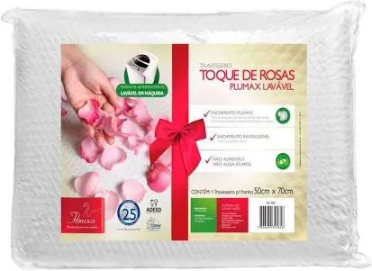 Travesseiro Fibrasca Fibra Plumax Toque de Rosa 4585