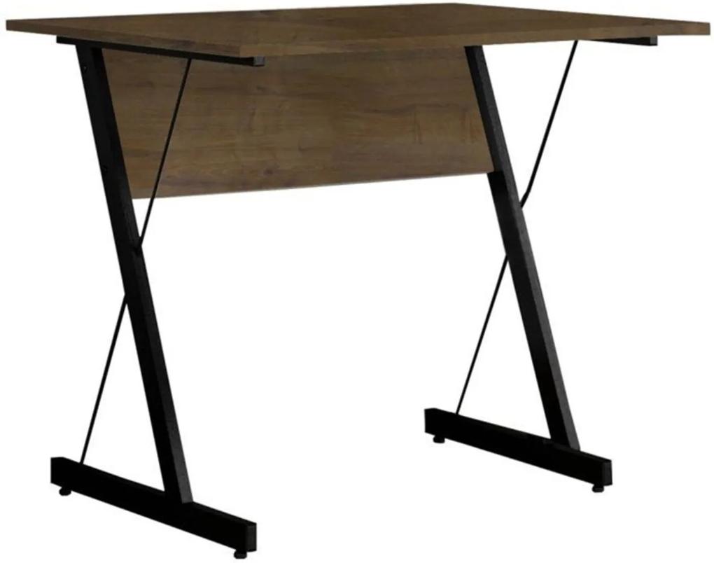 Mesa Para Computador Escrivaninha Zetta 120cm Castanho - Fit Mobel