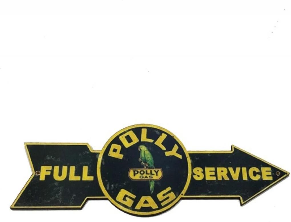Placa Decorativa Personalizada Madeira Seta Polly Gas Preta