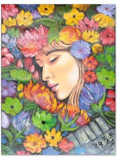 Tela "As Flores Do Meu Jardim" 60x80cm