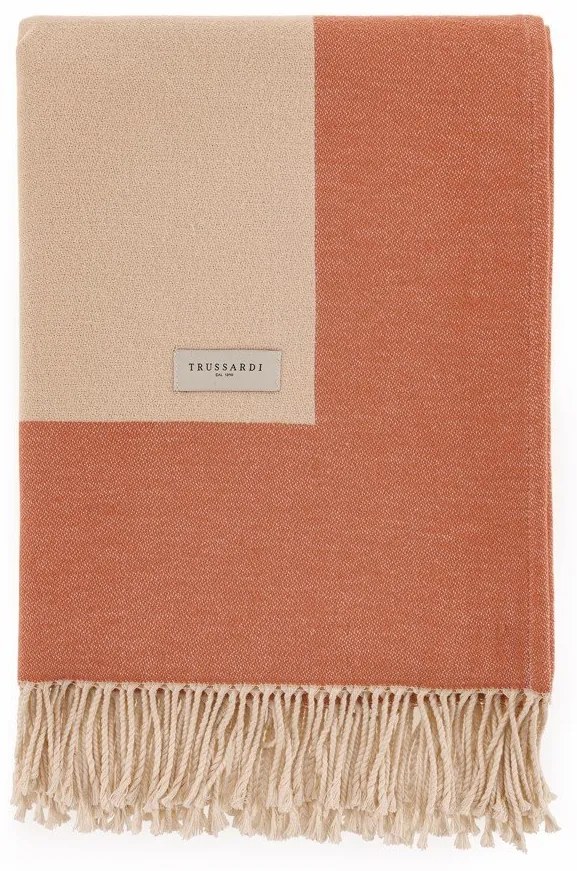 Manta Trussardi Carmelina 100% Algodão Grano e Coralli