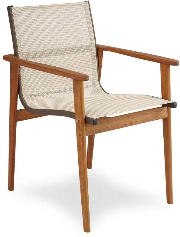 Cadeira Sika Tela Sintética Estrutura Madeira Cumaru e Alumínio Eco Friendly Design Scaburi