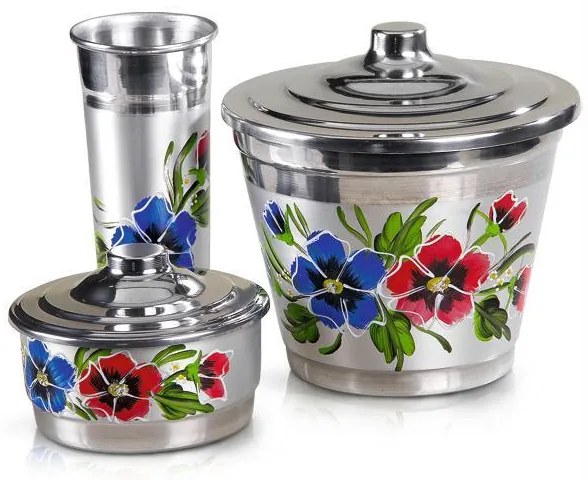 Kit Organizador para Pia Floral 3 Peças