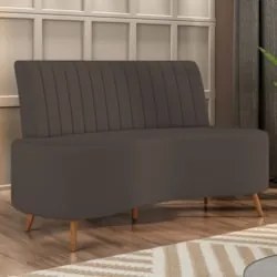 Sofá 2 Lugares para Sala Living 135cm Pés Palito Tamar Z08 Veludo Marr