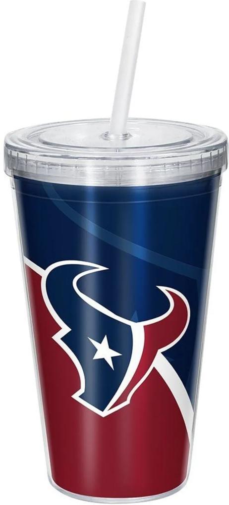 Copo Com Canudo Luxo NFL Houston Texans