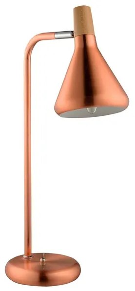 Luminaria De Mesa Metal Madeira Horn - COBRE