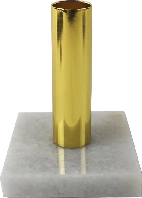 castiçal de metal YNGRID para 1 vela dourado / branco 11cm Ilunato KU0015