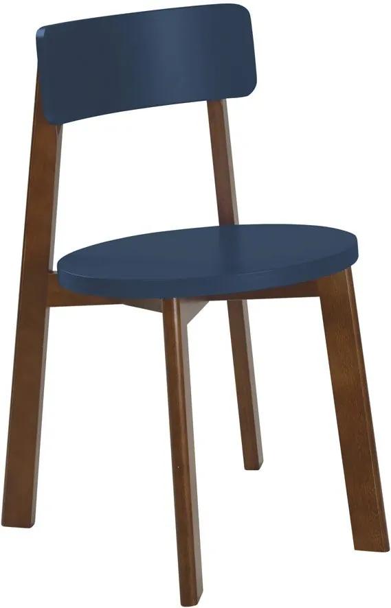 Cadeiras para Cozinha Lina 75 cm 941 Cacau/Azul Noite - Maxima